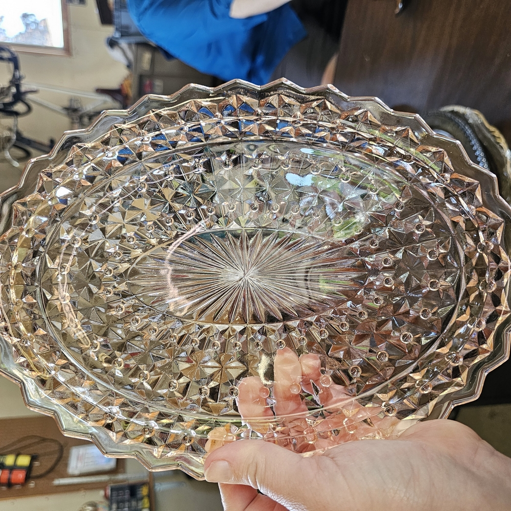 Elegant Clear Glass Serving Platter